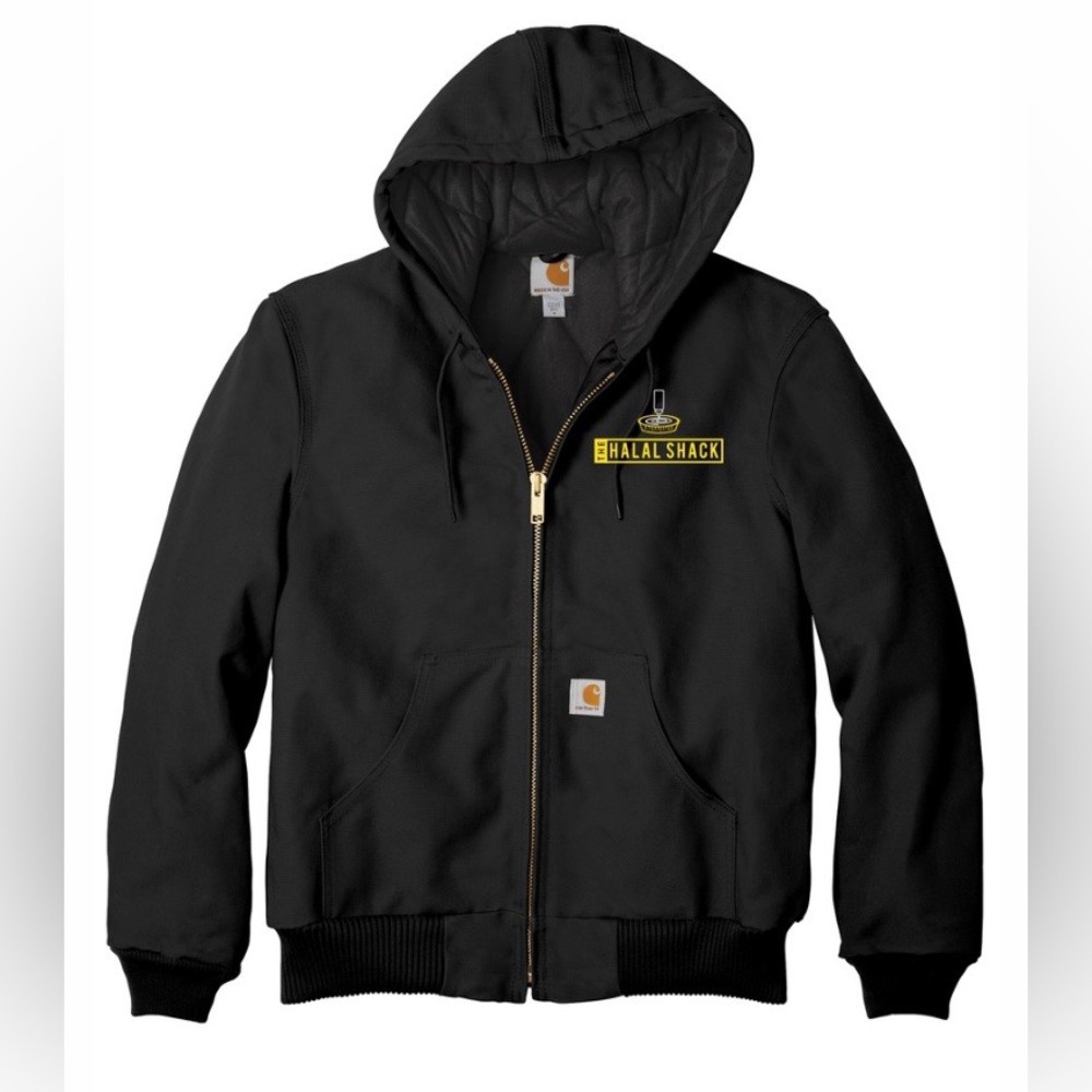 THS Carhartt Quilted-Flannel-Lined Duck Loose Fit Jacket | Size XL | Black